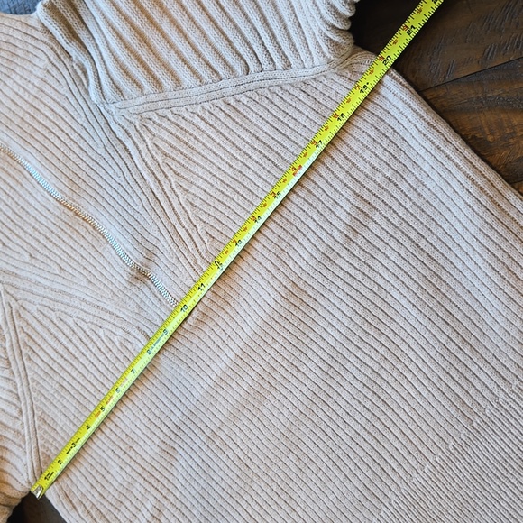 So Me Taupe Half Zip Ribbed Sweater - Picture 5 of 8